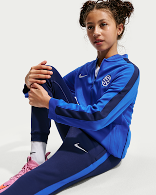 Inter Milan Strike Nike Dri-FIT Genç Çocuk Örgü Futbol Eşofmanı